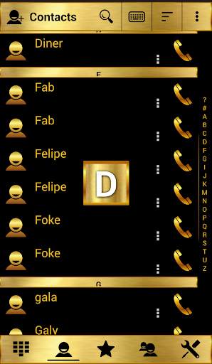 Theme Gold Metal RocketDial screenshot 3