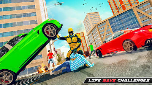 Light Flying Speed Superhero: Rescue Robot Games screenshot 7