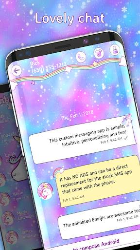 Pink Sms Messenger theme screenshot 2