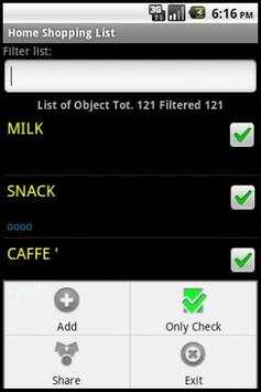 Home Shopping List screenshot 1