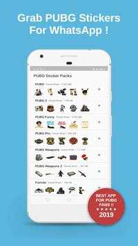 PUBG Stickers For Whatsapp: PUBG WaStickerApps screenshot 1