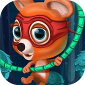 Flying with Rope Bear Game logo
