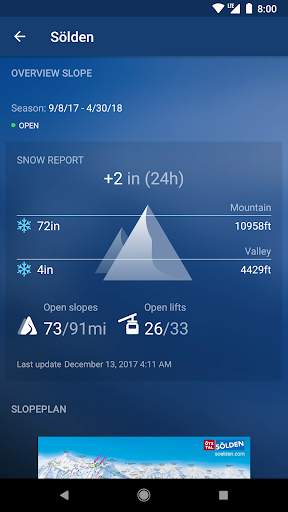 Snow Report Ski App screenshot 2