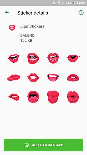 Lips Stickers - WAStickerApps screenshot 5