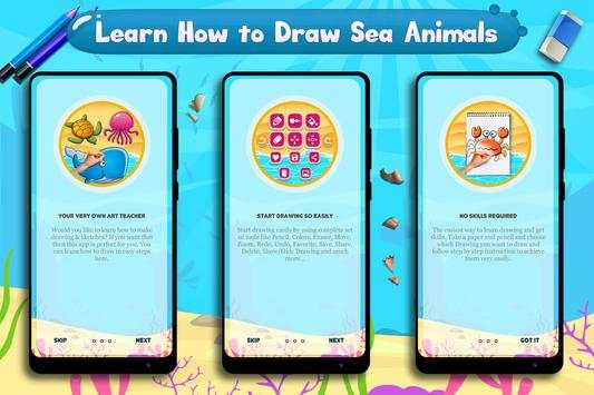 Learn to Draw Cute Sea Animals screenshot 2