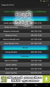 Cheats guide for GTA 4 screenshot 5