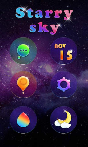 Starry Sky Go Launcher Theme screenshot 1