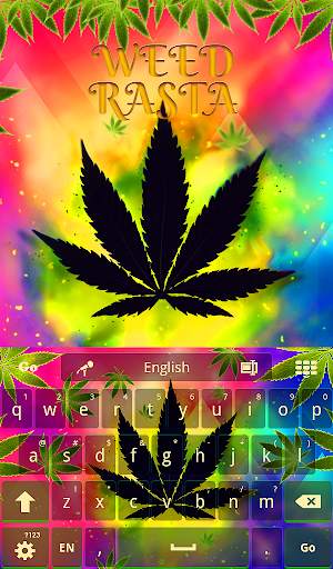 Colored Rasta Weed Keyboard screenshot 1