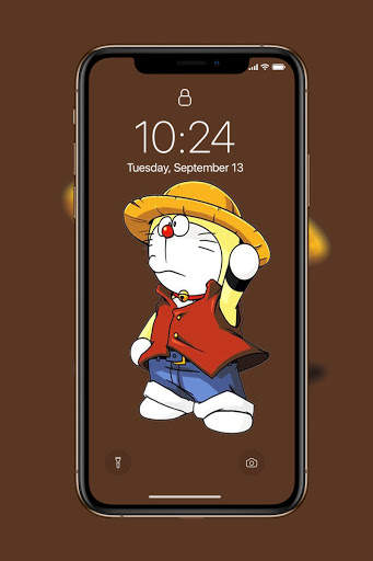 Kawaii Blue Cat Robot Wallpaper screenshot 4