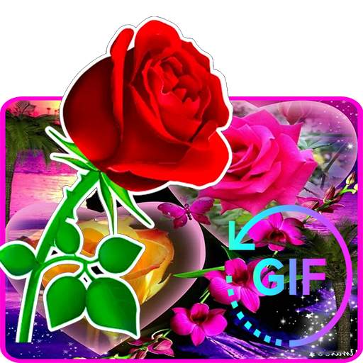 Wonderful Flowers Roses Animated images Gif 4.1