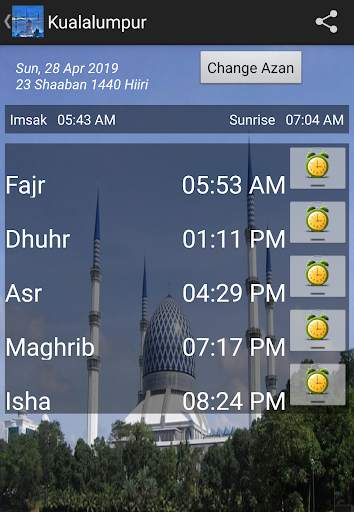 Malaysia Prayer Timing Islamic screenshot 1