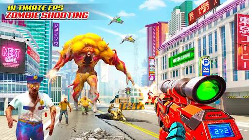 penembakan robot zombie fps screenshot 2