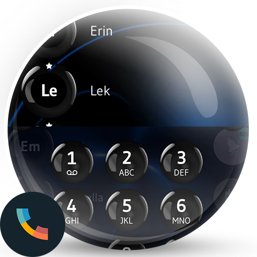 Spheres BlackBlue Contacts&amp;Dialer Theme icon