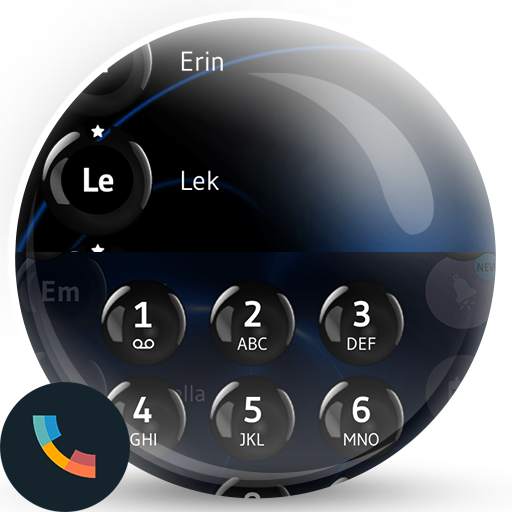 Spheres BlackBlue Contacts&Dialer Theme 100