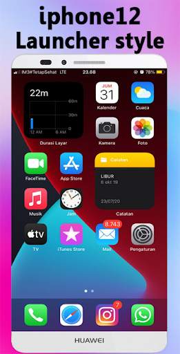 Phone 12 Launcher, OS 14 iLauncher, Control Center screenshot 3