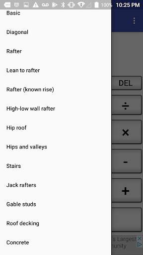 Feet and inch construction calculator screenshot 3