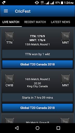 CricFest - PHP Scripts Mall Live Cricket Score App screenshot 2