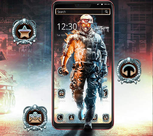 City Flame Metalic Duty Ghost Theme screenshot 2