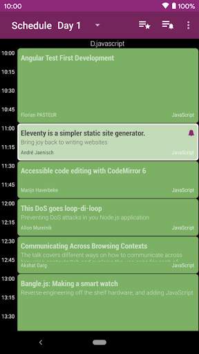 FOSDEM 2022 Schedule screenshot 1