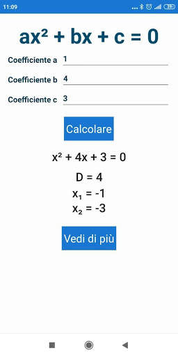 Equazione quadratica screenshot 1