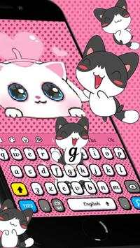 Cute Pink Kitty Keyboard screenshot 2