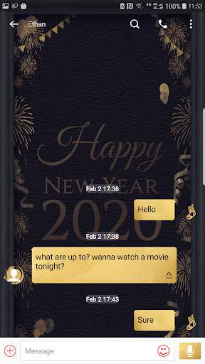 New years night Next SMS skin screenshot 4