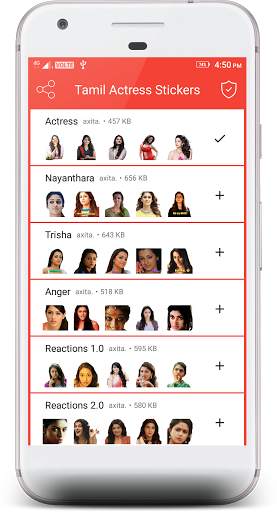 Tamil Actress Stickers 4 WhatsApp screenshot 1