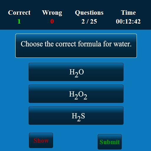 Chemistry Formula MCQ screenshot 3