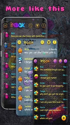 Graffiti colourful SMS theme screenshot 3