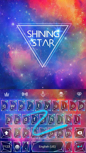 Glitter Shiny Star Keyboard Theme For Facemoji✨ screenshot 4