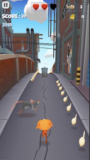 Hungry Cat Dash-Endless running game screenshot 1