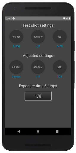 Exposure Calculator screenshot 1