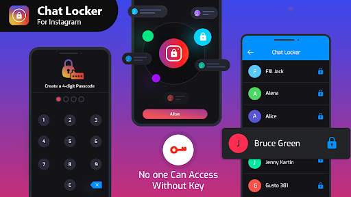 Chat  Locker  for Instagram - Secure Chat screenshot 1