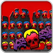 Street Graffiti Skeleton Keyboard Theme icon