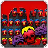 Street Graffiti Skeleton Keyboard Theme 10001001