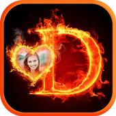 Fire Text Photo Frames icon