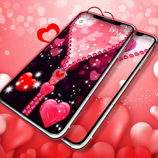 Love zipper lock screen screenshot 7