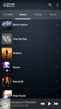 Cloudy - Free Music Player X screenshot 1