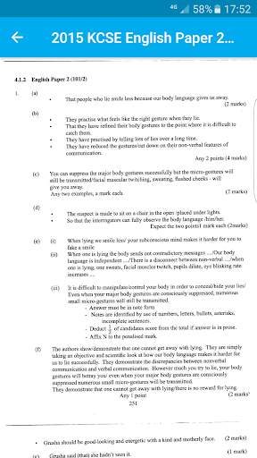 KCSE English - Past Papers and Marking Schemes screenshot 3