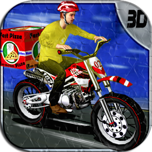 Pizza Delivery Bike Rider - 3D Racing आइकन