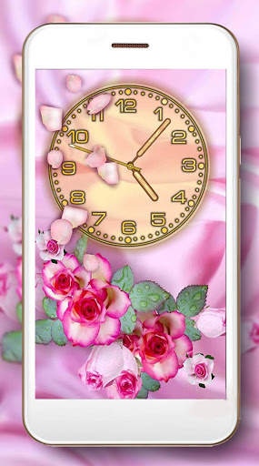 Roses Clock Live Wallpaper screenshot 2
