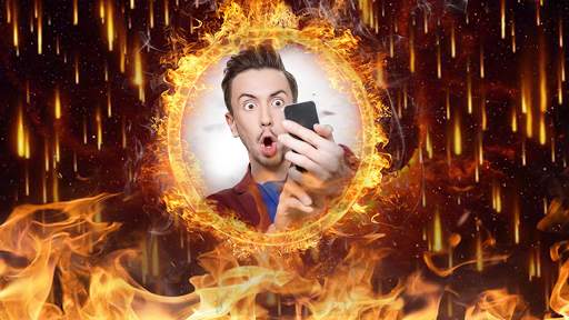 3d Fire Text : Smoke Fire Text Photo Frame Effect screenshot 9
