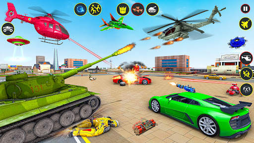 Helicopter Robot Car Game 3d screenshot 1