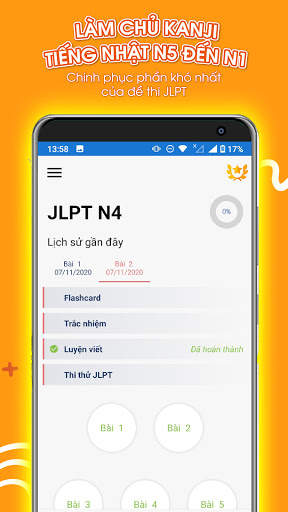 Học Kanji N5, N4, N3, N2, N1 - Janki screenshot 1