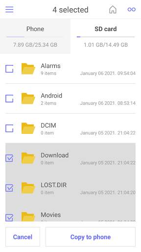 SD File Transfer (Move Files To SD Card Or Phone) screenshot 3