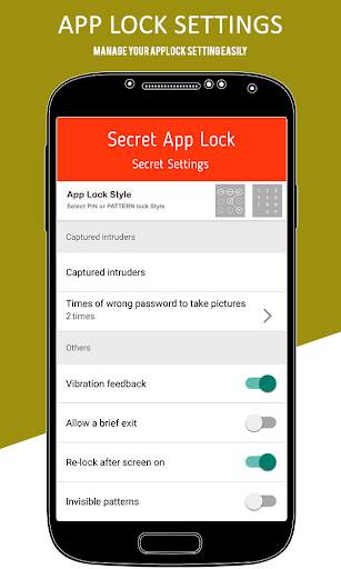 Secret AppLock - Lock Your Application 7 تصوير الشاشة