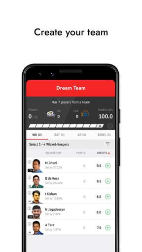 Dream Team11 -Dream 11 IPL Cricket Team Prediction screenshot 3
