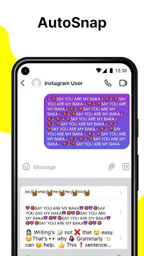 AutoSnap: Auto Paste Keyboard for Texts & Emojis screenshot 1