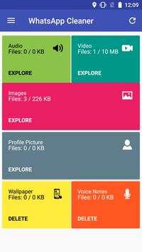 Clean My WhatsApp 2018, Delete Media Files, Boost screenshot 1