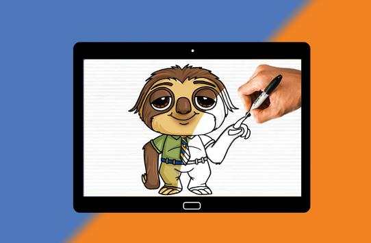 How To Draw Disney Zootopia Characters स्क्रीनशॉट 4